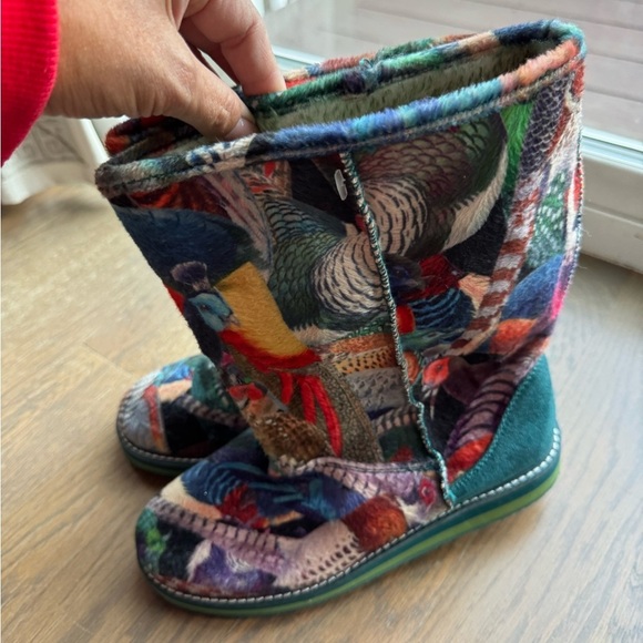 Desigual Multicolor Art Print Boots Women’s Size 37 7 Vibrant Pattern Mid-Calf - Picture 5 of 8